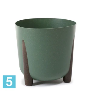 Кашпо Lamela Frida Eco Wood, зеленое 30-d, 28,5-h