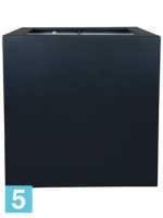 Кашпо Polycube, антрацит, квадратное l-100 w-100 h-100 см