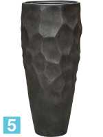 Кашпо Polystone nathan james partner pueter, шампань, со вставкой d-46 h-110 см