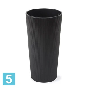 Кашпо Lamela Lilia Eco Recycled jumper, черное 30-d, 60-h