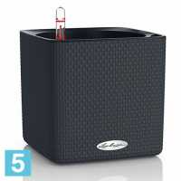 Кашпо с автополивом Lechuza Cube Color, темно-серое 16-l, 16-w, 16-h