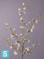 Искусственный цветок для декора Орхидея Онцидиум 117h белая (ветка большая)