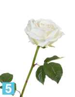 Искусственный цветок для декора Роза Верди белая TREEZ Collection в #REGION_NAME_DECLINE_PP#
