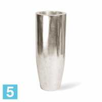 Высокое кашпо Fleur ami Pandora Silver leaf 35-d, 90-h, серебряное