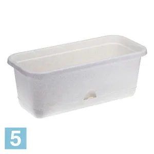 Балконный ящик IDEA с поддоном, мрамор 40-d, 18,5-w, 15-h