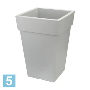 Кашпо IDEA ТУБУС квадратное, смоки 24-l, 24-w, 35,5-h
