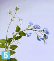 Искусственный цветок для декора Цветной горошек нежно-голубой 63 см TREEZ Collection в Москве