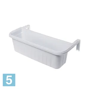 Балконный ящик с крючками BAMA Rondine, кремовый 50-l, 20-w, 18,5-h