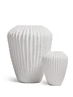 Кашпо TREEZ Effectory Moho Высокая Design-ваза, белый камень 60-d, 65-h