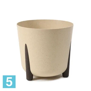 Кашпо Lamela Frida Eco Wood, песочное 21-d, 20-h