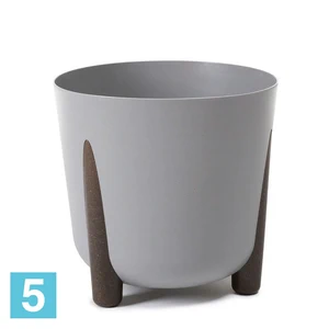 Кашпо Lamela Frida Eco Wood, серое 34-d, 32-h