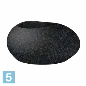 Кашпо Scheurich Flow, черный камень 73-l, 32-w, 35-h