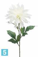 Искусственный цветок для декора Георгин 60h белый