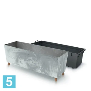 Кашпо Prosperplast URBI CASE BETON EFFECT N, бетон 77-l, 23,5-w, 30-h