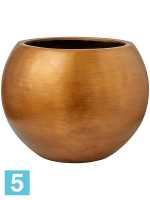 Кашпо Capi nature retro vase ball, золотое d-40 h-32 см