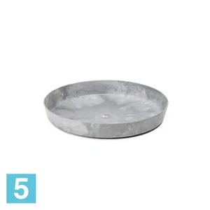 Поддон Lamela Magnolia Eco Recycled Beton, серый бетон 14,5-d, 2,1-h
