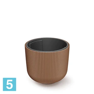 Кашпо Prosperplast MILLY круглое, рустикальный кирпич 29,8-d, 25,7-h