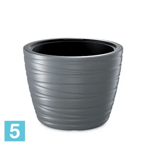 Кашпо Prosperplast MAZE, серое 47,5-d, 34,9-h