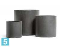Кашпо TREEZ Effectory Beton Цилиндр, темно-серый бетон 41-d, 40-h в #REGION_NAME_DECLINE_PP#