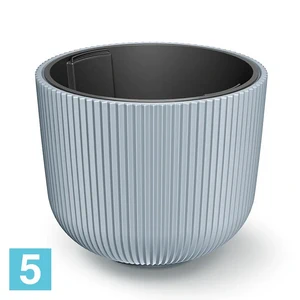Кашпо Prosperplast MILLY круглое, серое 46,9-d, 38,5-h