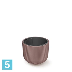 Кашпо Prosperplast MILLY круглое, марсала 23,9-d, 19,7-h