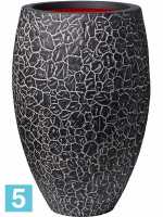 Кашпо Capi nature clay nl vase elegant deluxe, антрацит d-45 h-72 см