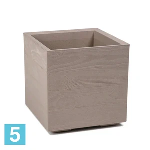 Кашпо на колесиках Lamela KARO Eco Coffee, кофе лате 40-l, 40-w, 40-h