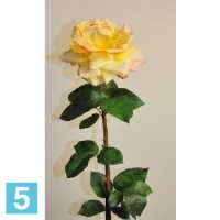 Роза искусственная, h-142 см., желтая в #REGION_NAME_DECLINE_PP#