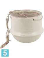 Кашпо подвесное Hurl hanging pot, кремовое d-15 h-13 см в #REGION_NAME_DECLINE_PP#