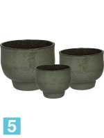 Кашпо Shade pot, серое, зеленое (набор 3 шт) d-50 h-40 см в #REGION_NAME_DECLINE_PP#