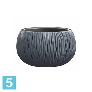 Напольное кашпо Prosperplast SANDY BOWL, антрацит 37-d, 21-h