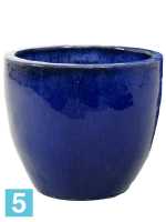 Кашпо Plain couple, синее d-46 h-43 см