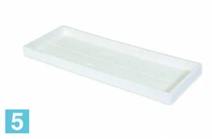 Поддон Plastecnic NATURALIA, белый 99,6-l, 38,8-w, 5,6-h