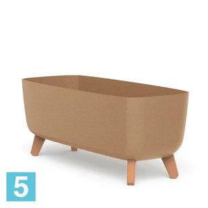Кашпо Prosperplast GRACIA Case ECO Wood, коричневое 58-l, 24-w, 23,5-h