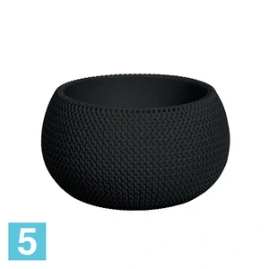 Напольное кашпо Prosperplast SPLOFY BOWL, антрацит 37-d, 21-h