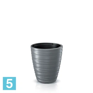 Кашпо Prosperplast MAZE, серое 29,6-d, 32,9-h
