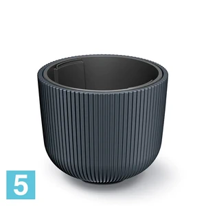 Кашпо Prosperplast MILLY круглое, антрацит 39,1-d, 32,1-h