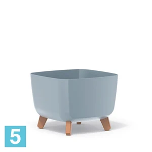 Кашпо Prosperplast GRACIA Square, серое 29-l, 29-w, 22-h