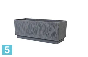 Балконный ящик Plastecnic NATURALIA, серый 98,5-l, 40-w, 39-h