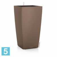 Кашпо с автополивом Lechuza Cubico Color, мускатный орех 30-l, 30-w, 56-h