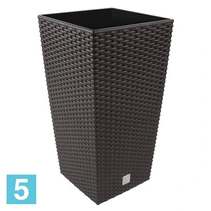 Высокое кашпо Prosperplast RATO SQUARE, венге 40-l, 40-w, 75-h