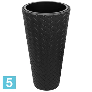 Кашпо с автополивом Prosperplast MATUBA SLIM, антрацит 40-d, 78-h