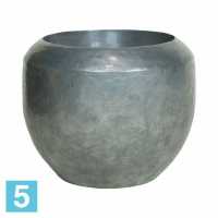 Напольное кашпо Fleur ami Loft Aluminium 50-d, 40-h, серебряное