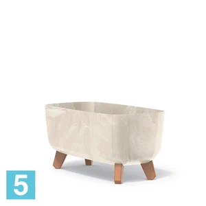 Кашпо Prosperplast GRACIA Case Beton Effect, кремовое 39-l, 19,5-w, 18,7-h