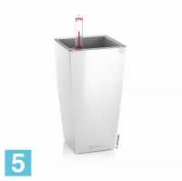 Кашпо с автополивом Lechuza Mini Cubi, белое 9-l, 9-w, 18-h