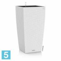 Кашпо с автополивом Lechuza Cubico Cottage, белое 40-l, 40-w, 75-h