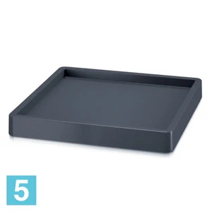 Подставка на колесах Prosperplast Mobile Saucer Square, антрацит 36,6-l, 36,6-w, 6-h