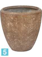 Кашпо Polystone plain couple, каменное d-24 h-24 см