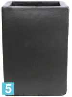 Кашпо Plain, квадратное, антрацит l-36 w-36 h-50 см