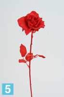 Искусственный цветок для декора красный новогодний Роза Шарон d-10см h-63см в #REGION_NAME_DECLINE_PP#